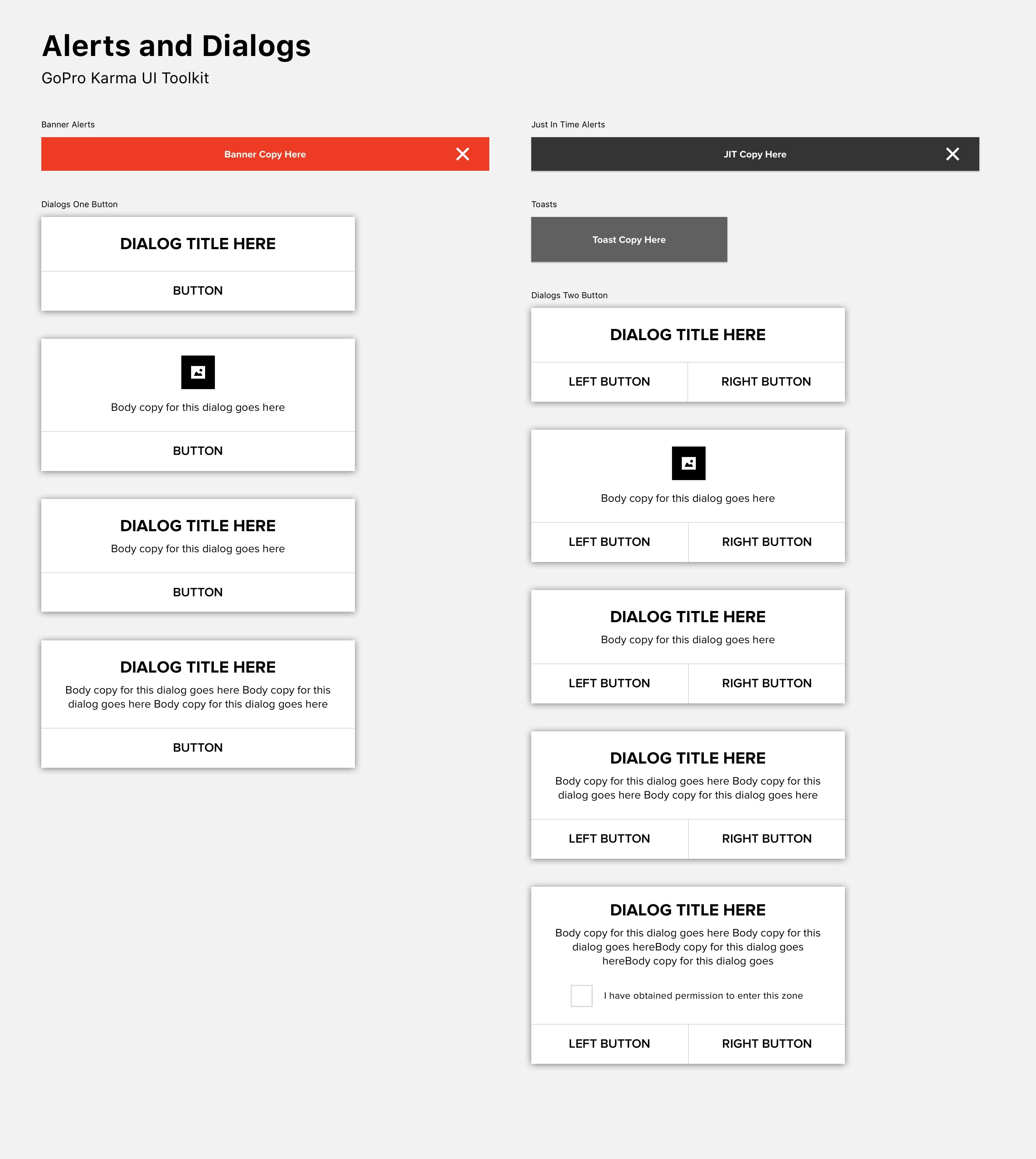 UI toolkit: Alerts and Dialogs