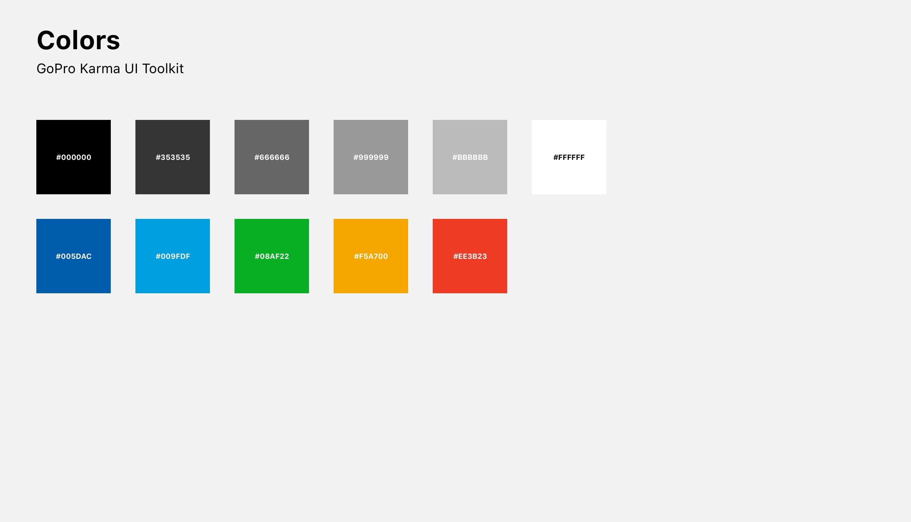 UI toolkit: Colors