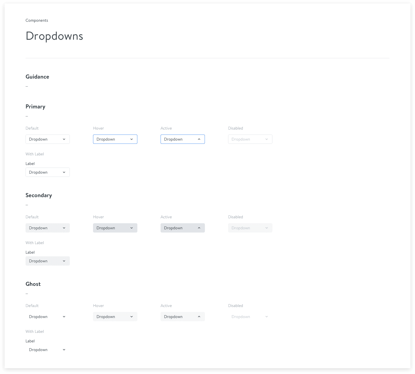 Dropdowns