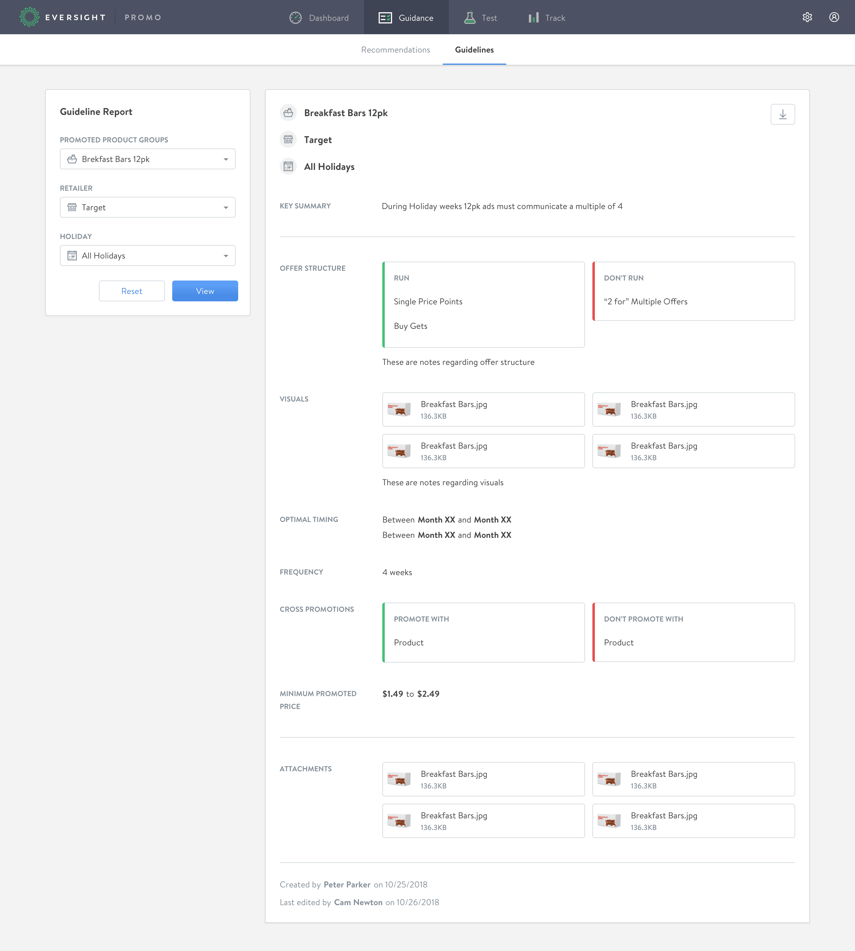 Guideline viewer
